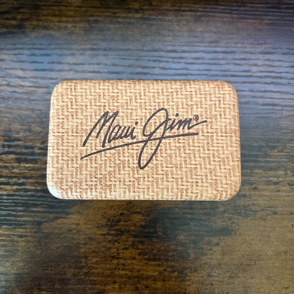 Maui Jim Woven Tan Sunglasses Case NWOT